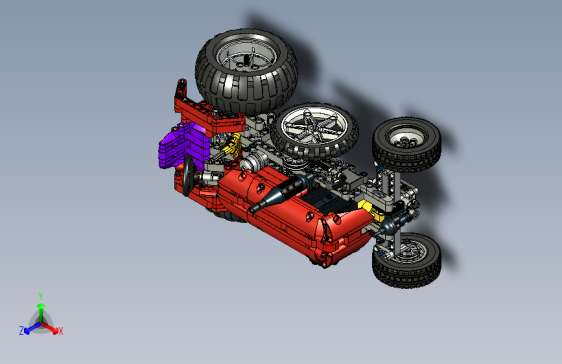 拖拉机拼装玩具模型