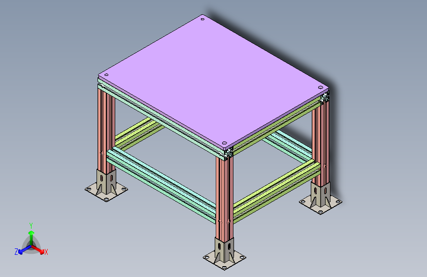 小型铝型材台桌