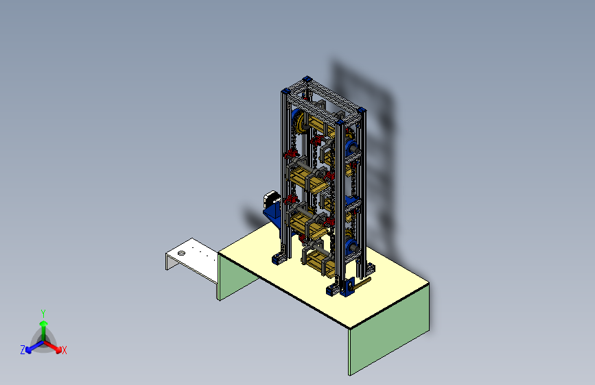 旋转停车库模型