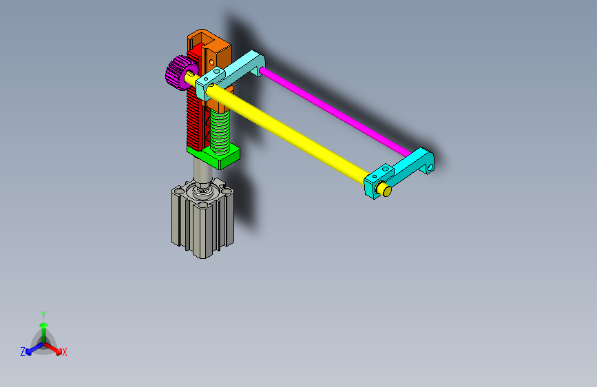 一款的齿轮齿条传动机构