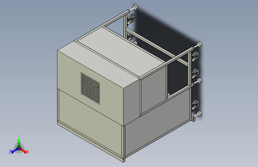 有活动门的不锈钢架子