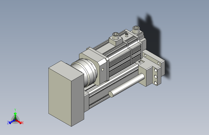 折返式95伺服电动缸 有效行程150mm 额定2吨