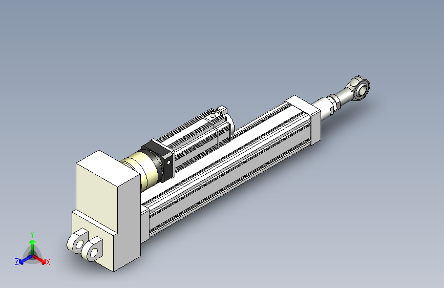 折返式电动缸HH95 行程400mm 前后鱼眼安装方式