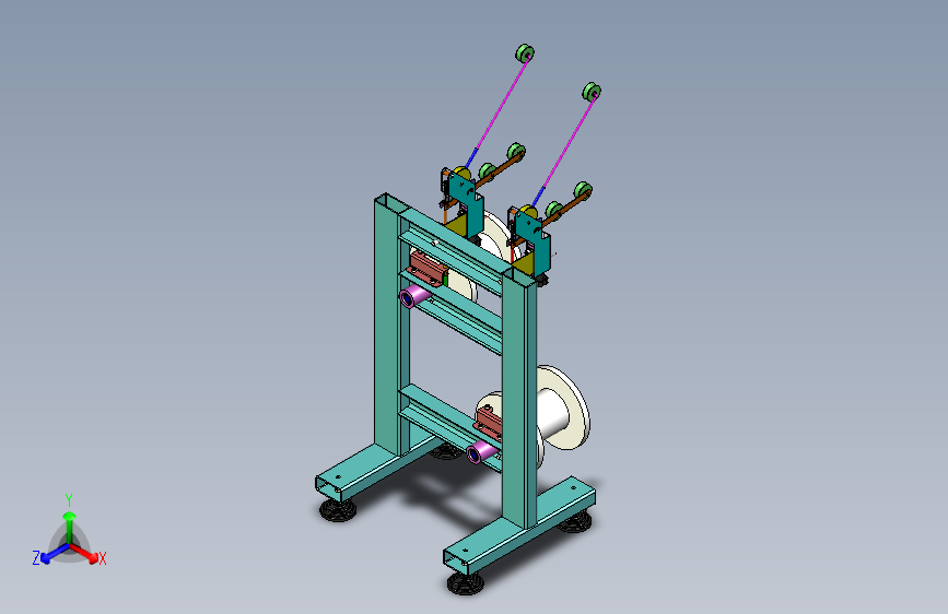 自动带刹车双头放线机