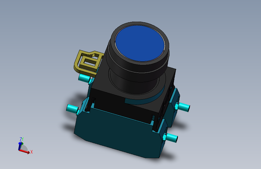 电气元件-按钮（复位）-YW1B-M1E30-S蓝色（3NO）