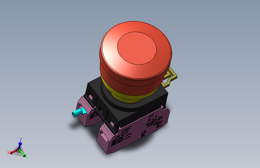 电气元件-按钮（急停）-YW1B-V4E11R（红色自锁1 NC)