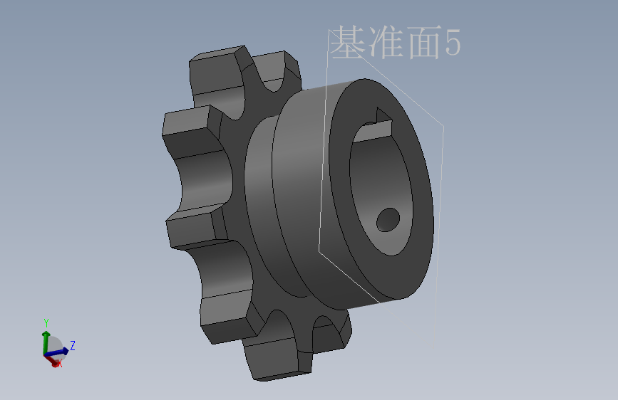 08A系列传动链轮成品孔链轮[DSFA08AB-9-10].SLDPRT