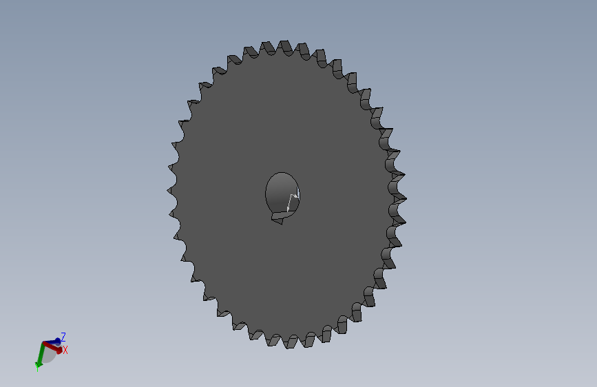 08A系列传动链轮成品孔链轮[DSFB08AB-40-25].SLDPRT