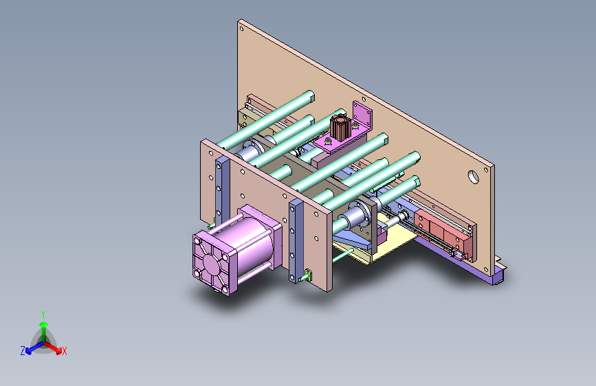 汽车 B 柱饰板卡扣压装工装