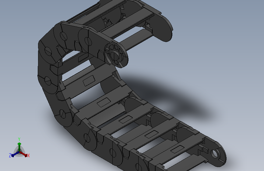 内高25内侧打开型桥式拖链[DMD25BT-25-57-R75-50-A2]_链节75