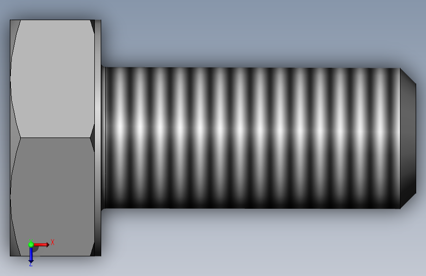 GB/T5781-2000六角头螺栓全螺纹C级(M18)×40 俯视图