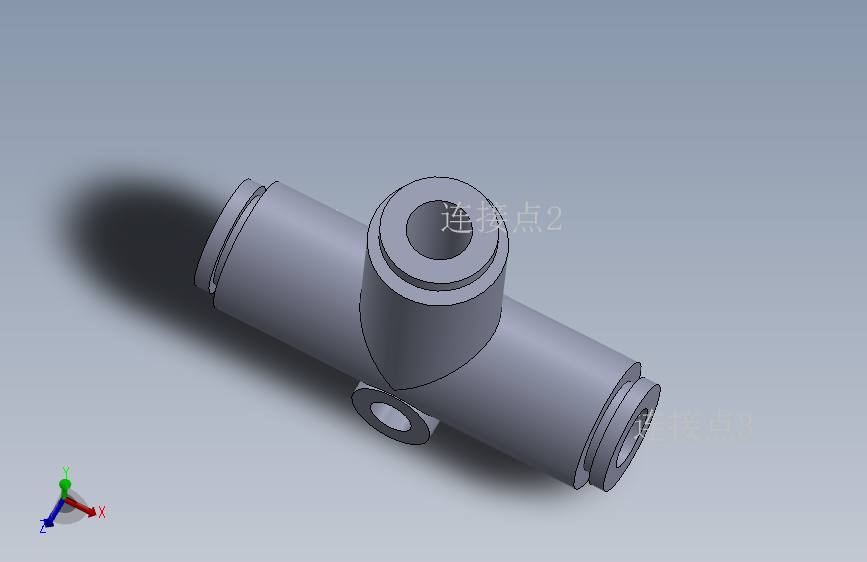 快换接头（三通）-KQ2T06-00(SMC)