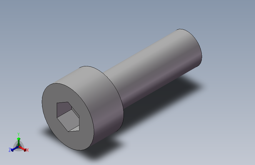 圆柱头型内六角螺钉[PSHC-4-12-A].step