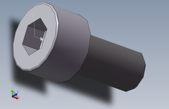 三维GB-T 70.1-2000 内六角圆柱头螺钉 M5×10