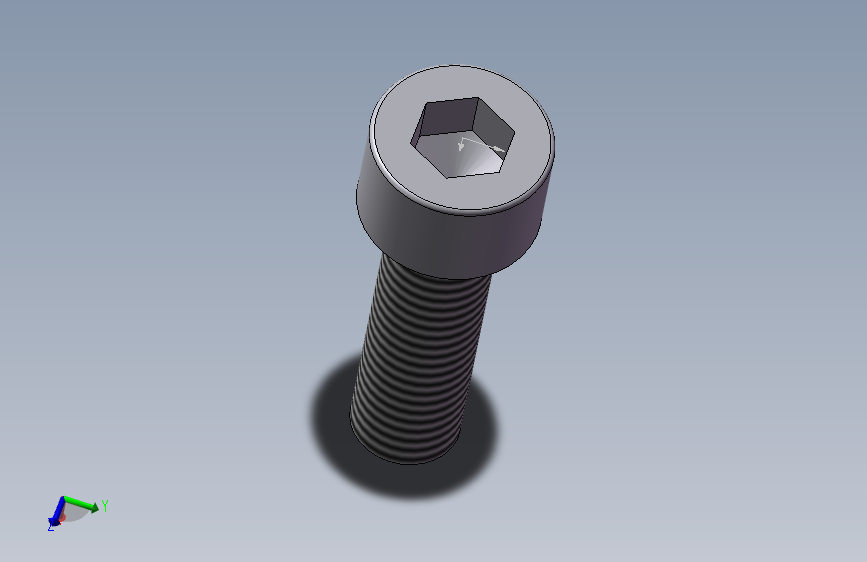 三维GB-T 70.1-2000 内六角圆柱头螺钉 M6×20