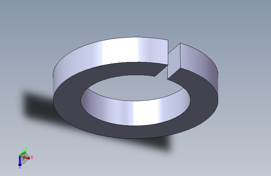 标准型弹性垫圈(装配)12×3．1[GB／T 93-1987].SLDPRT国标