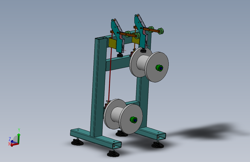 自动带刹车双头放线机