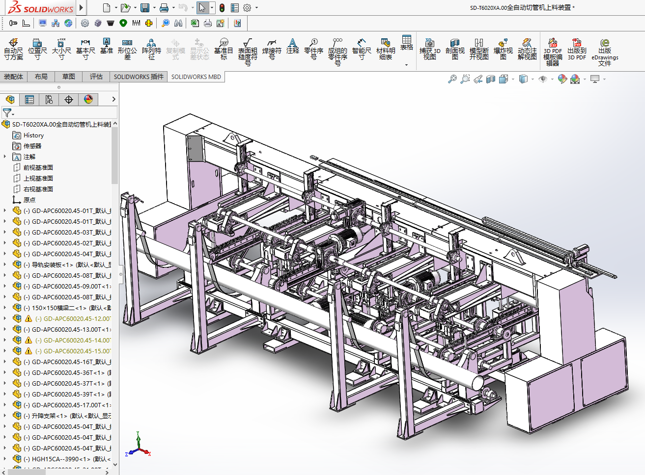 SD-T6020XA.00全自动切管机上料装置
