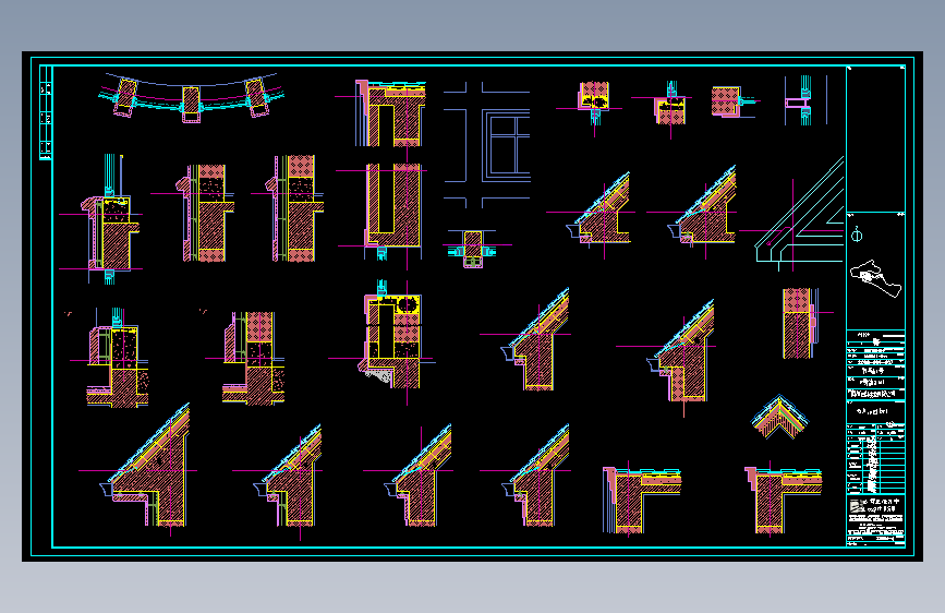 杭州某别墅区石材装饰CAD图11