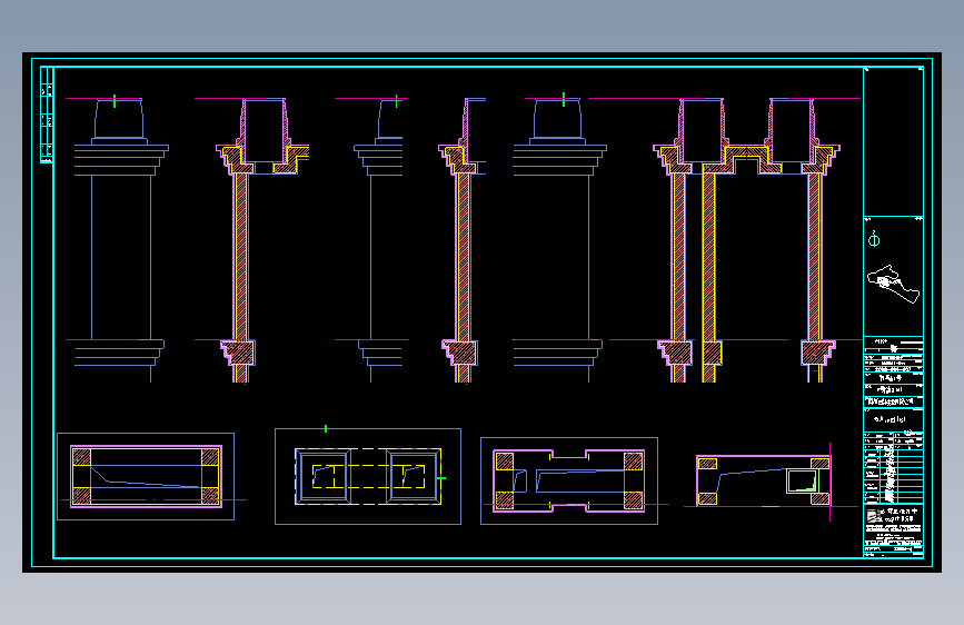 杭州某别墅区石材装饰CAD图12
