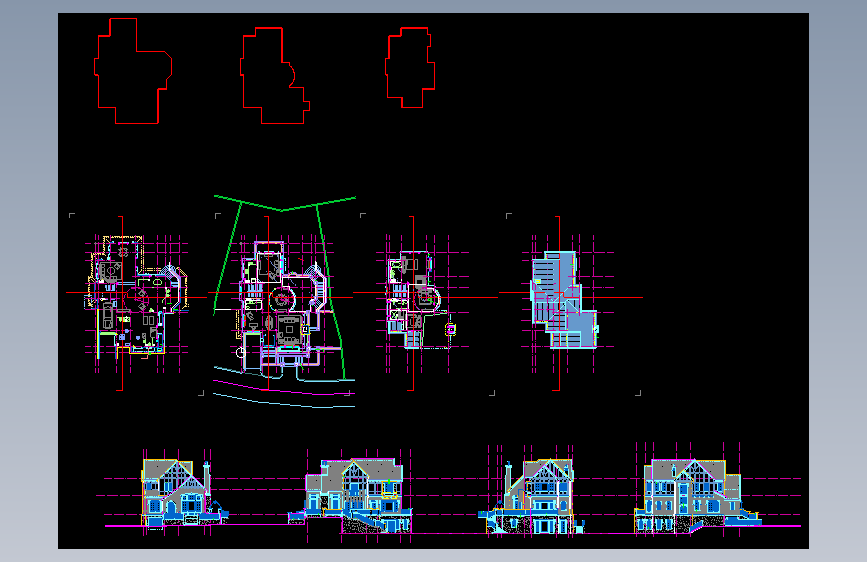 杭州某别墅区石材装饰CAD图15