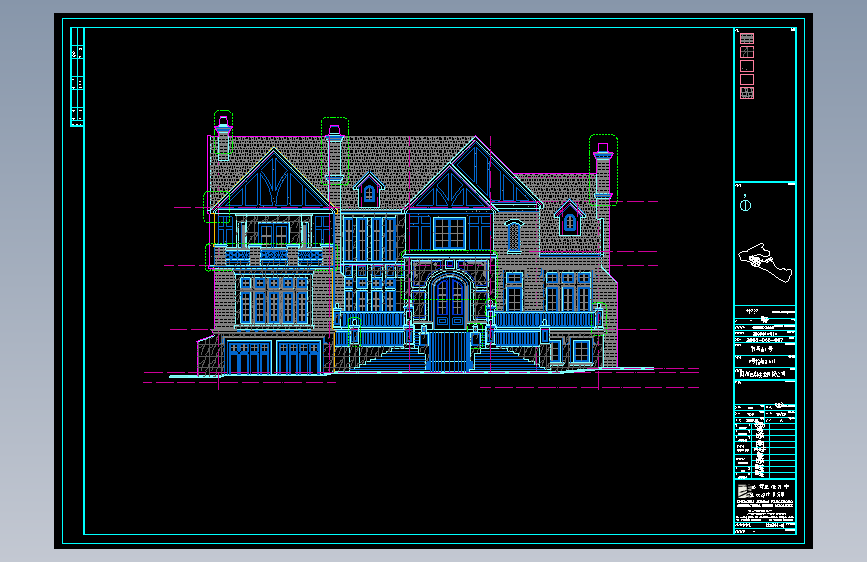杭州某别墅区石材装饰CAD图21
