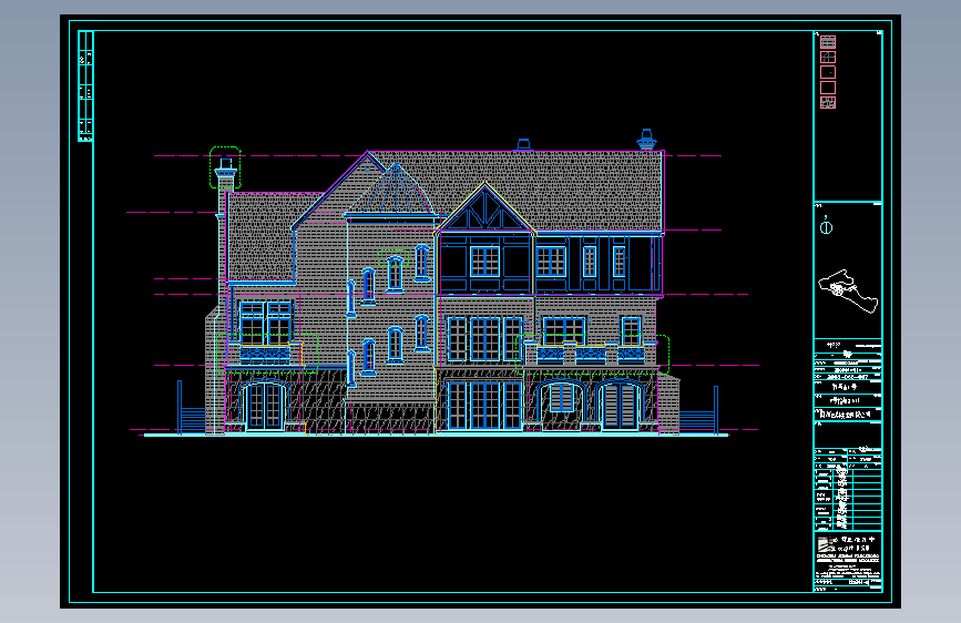 杭州某别墅区石材装饰CAD图23