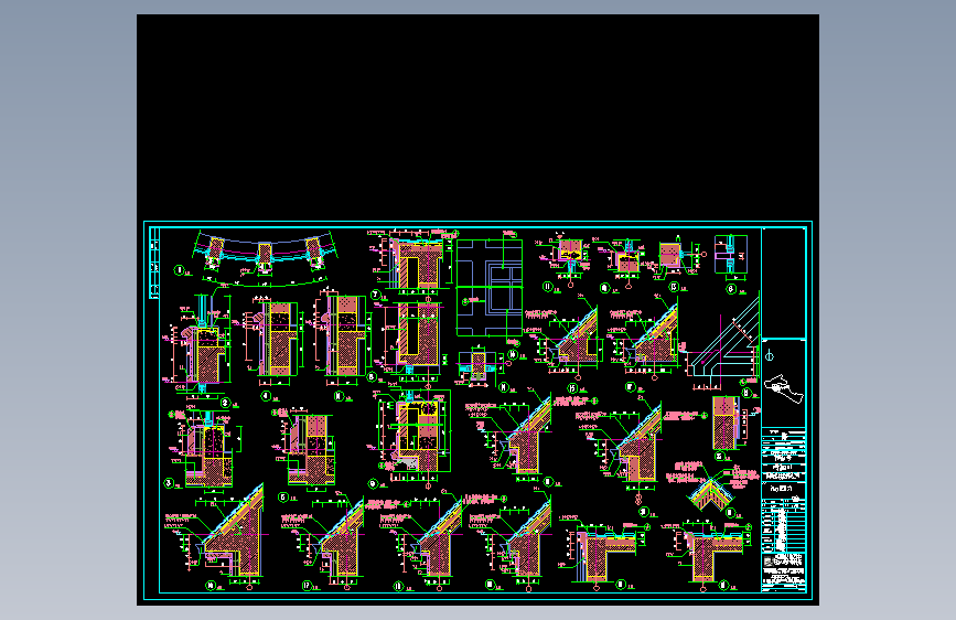 某别墅区石材装饰CAD图10