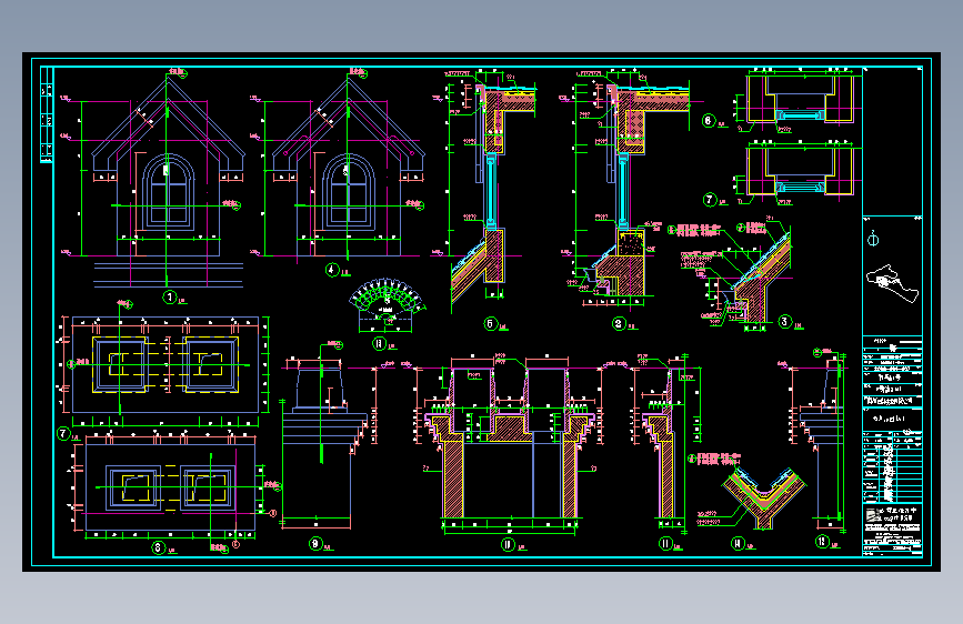 某别墅区石材装饰CAD图12