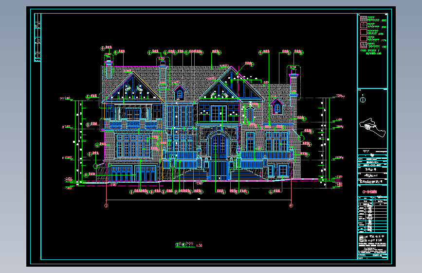 某别墅区石材装饰CAD图18