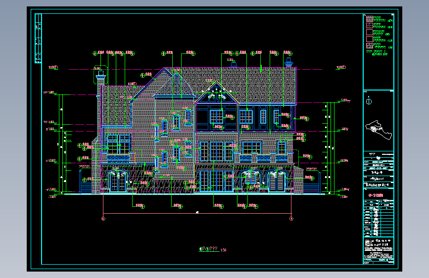 某别墅区石材装饰CAD图20