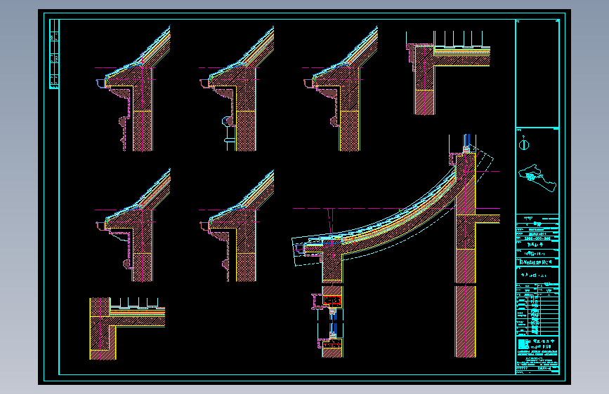 某别墅区石材装饰CAD图36