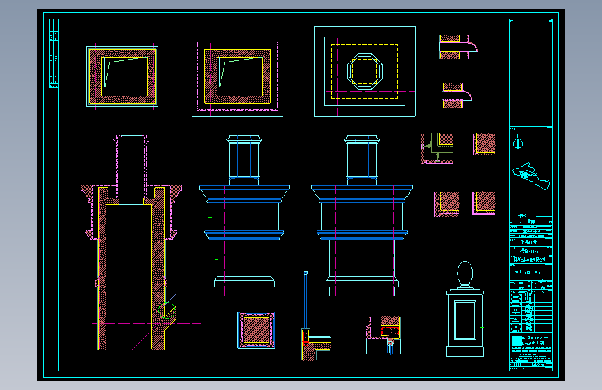 某别墅石材装饰CAD图6