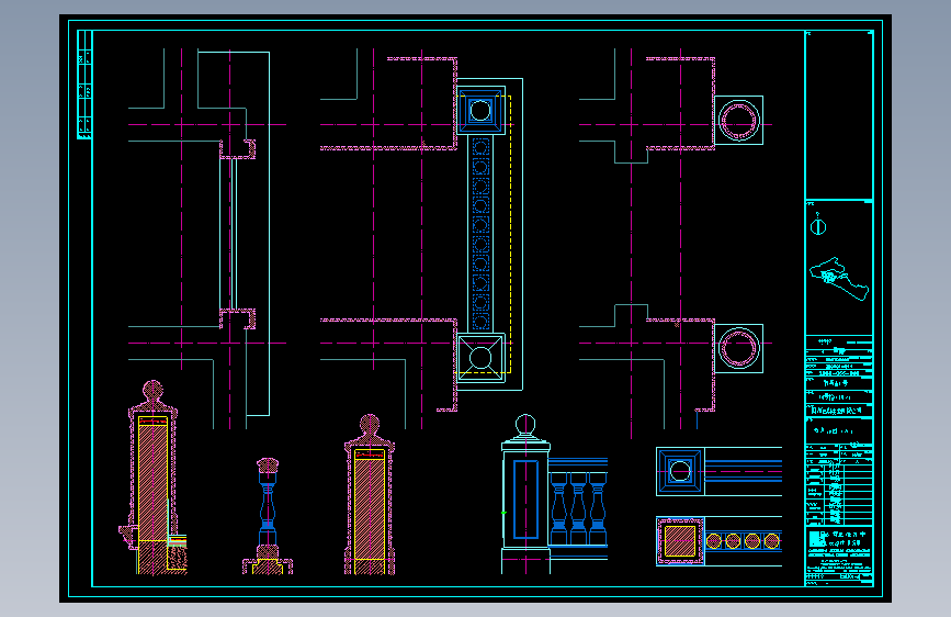 某别墅石材装饰CAD图8