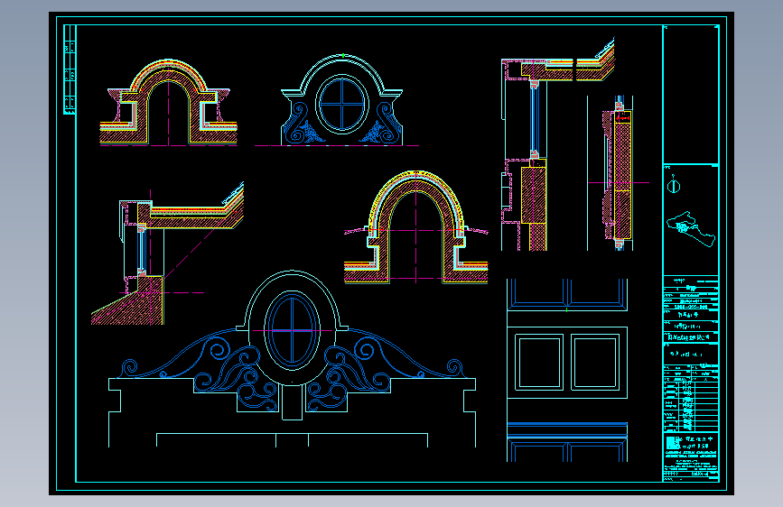 某别墅石材装饰CAD图9