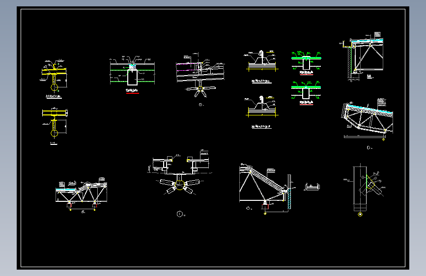 小型网架节点图纸 