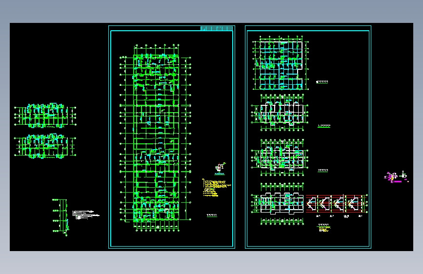 振华新村住宅结构图设计CAD