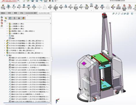 SMT料框双层AGV小车