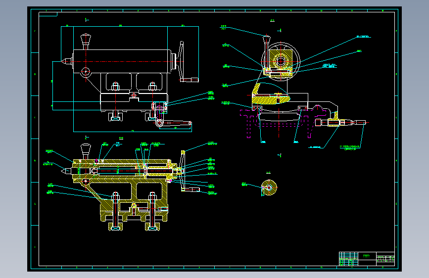 CW6163C-0车床尾座装配详图