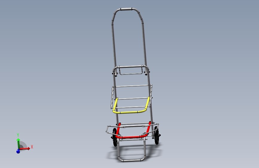 可折叠零件推车设计