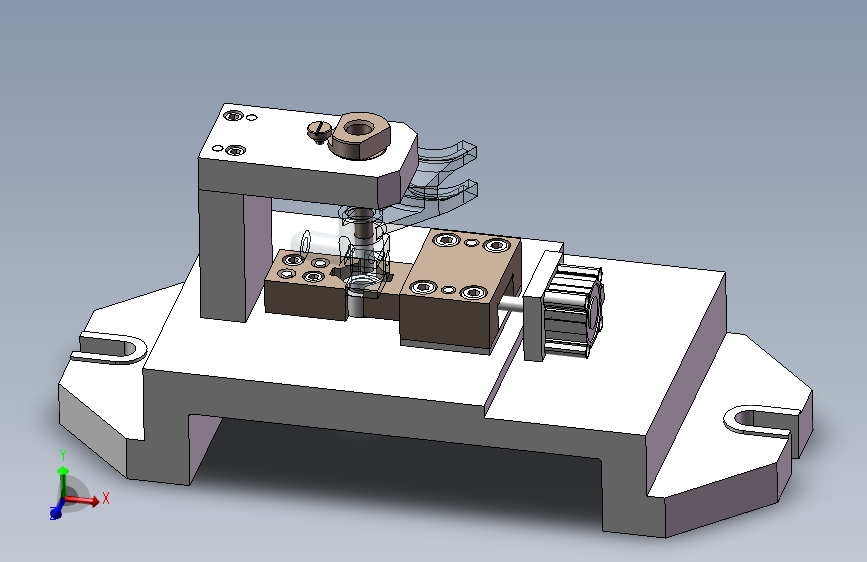倒挡拨叉气动钻Ø14孔夹具设计
