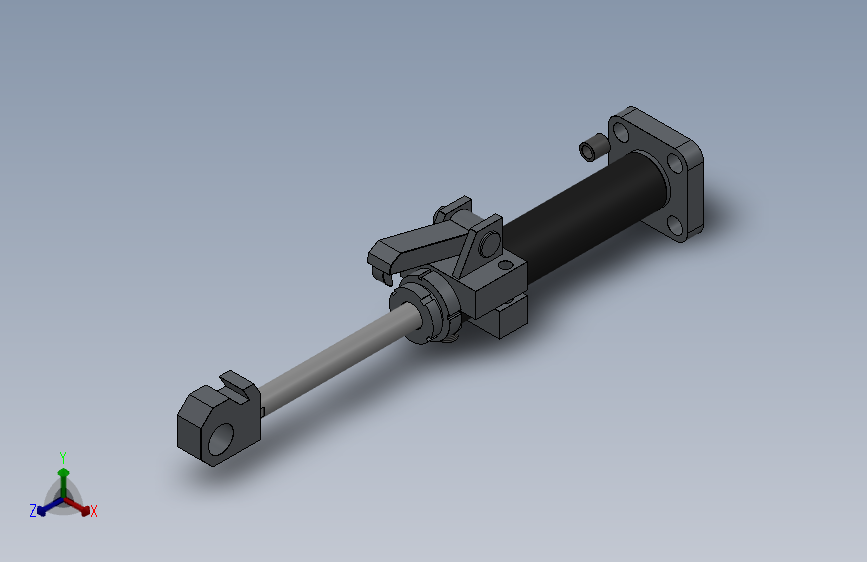 A0001754-液压缸组件（带前杆端锁）100x50x410毫米