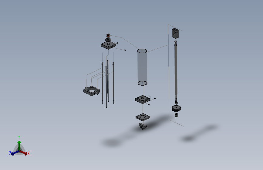 横拉杆气缸（带后端安装）125x35x470 mm