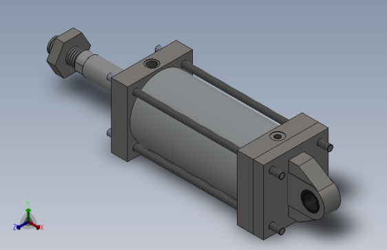 横拉杆气缸（带前后端安装）140x45x185 mm