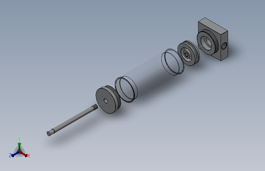 圆形气缸40x8x80 mm