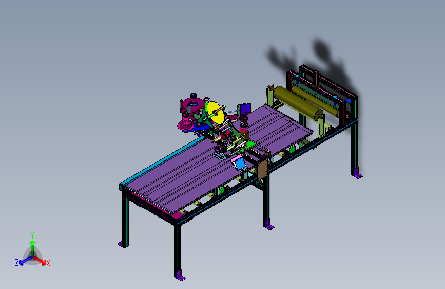 大板材通过式龙门贴标机