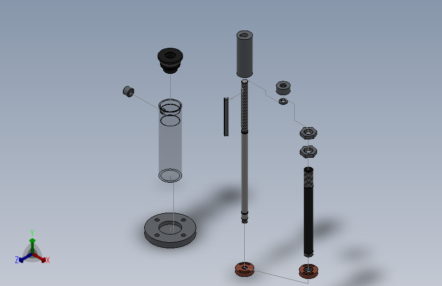 圆形气缸40x10x90 mm