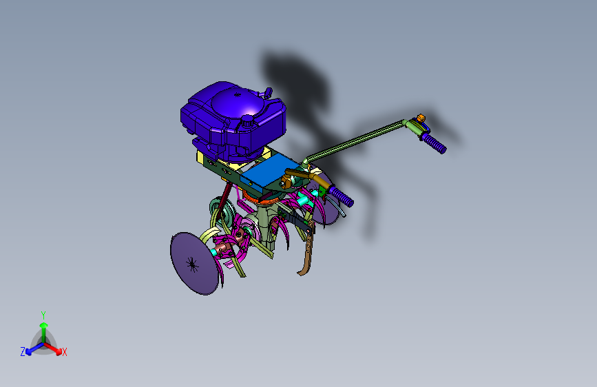 手推汽油松土机农田翻地机