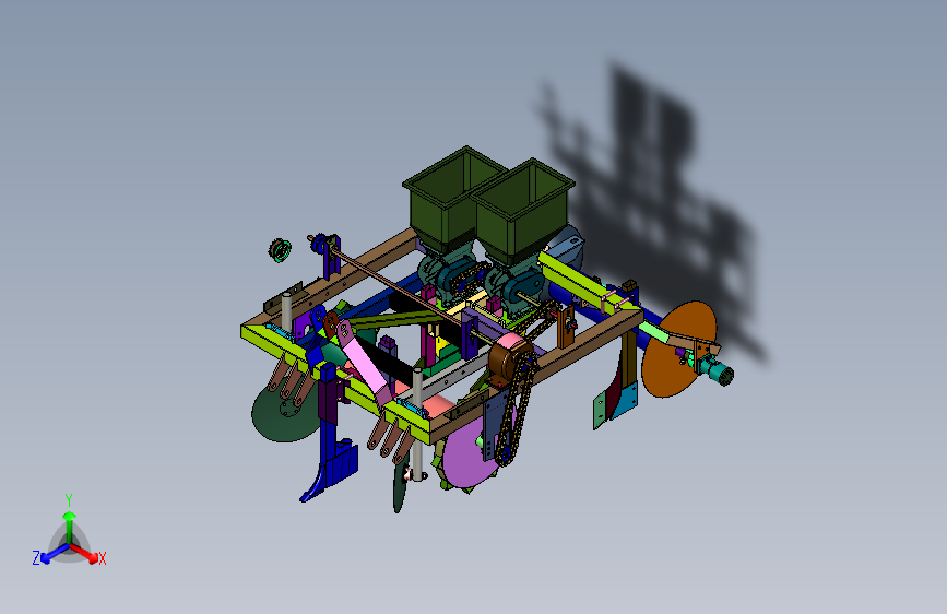 甩刀式小麦固定垄免耕播种机
