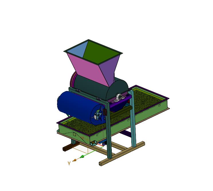凸轮式挤压破壳橡胶果脱壳机
